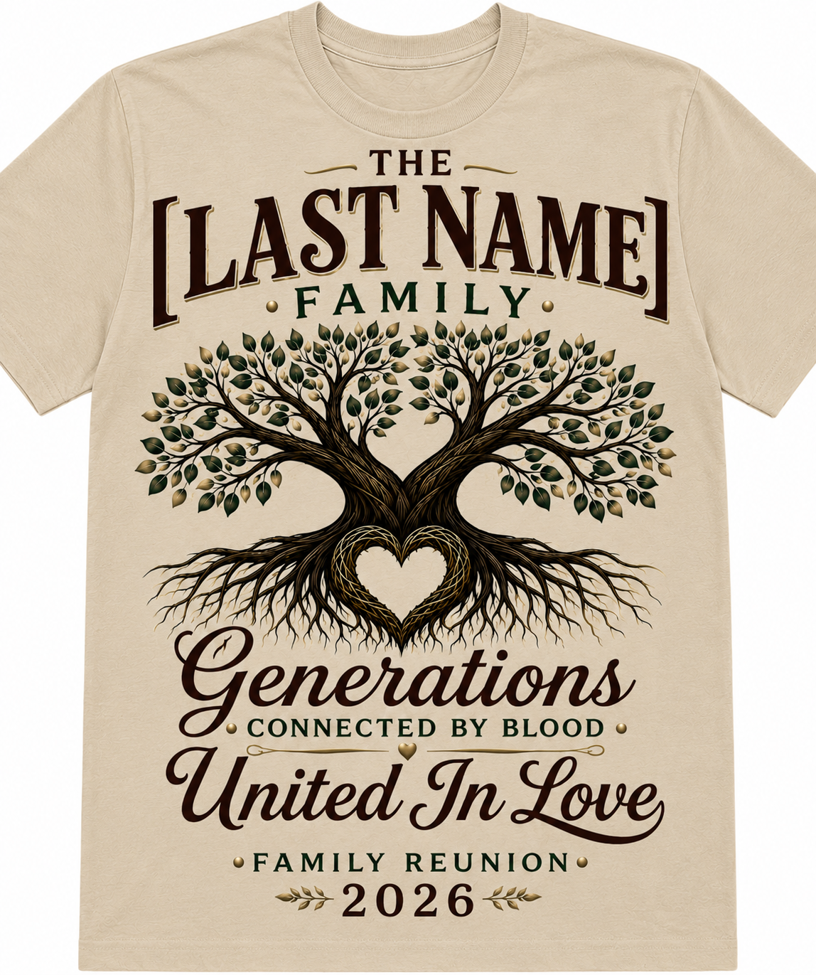 GENERATIONS CONNECTED BY BLOOD, UNITED IN LOVE | Custom Family Reunion Shirt